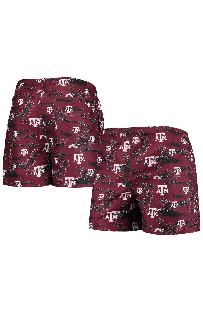 FOCO Men's FOCO Maroon Texas A&M Aggies Island Palm Swim Trunks, Main, color, Maroon