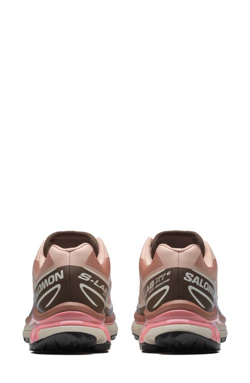 Salomon 'xt-6' Pink Sneaker With Logo Applied On The Tongue And Chunky Sole In Mahogany Rose