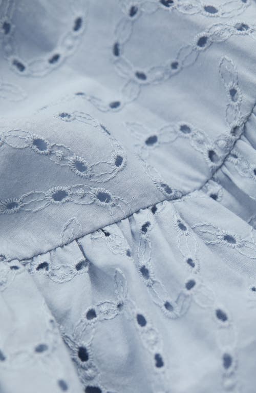 & OTHER STORIES & OTHER STORIES PUFF SLEEVE ORGANIC COTTON EYELET DRESS