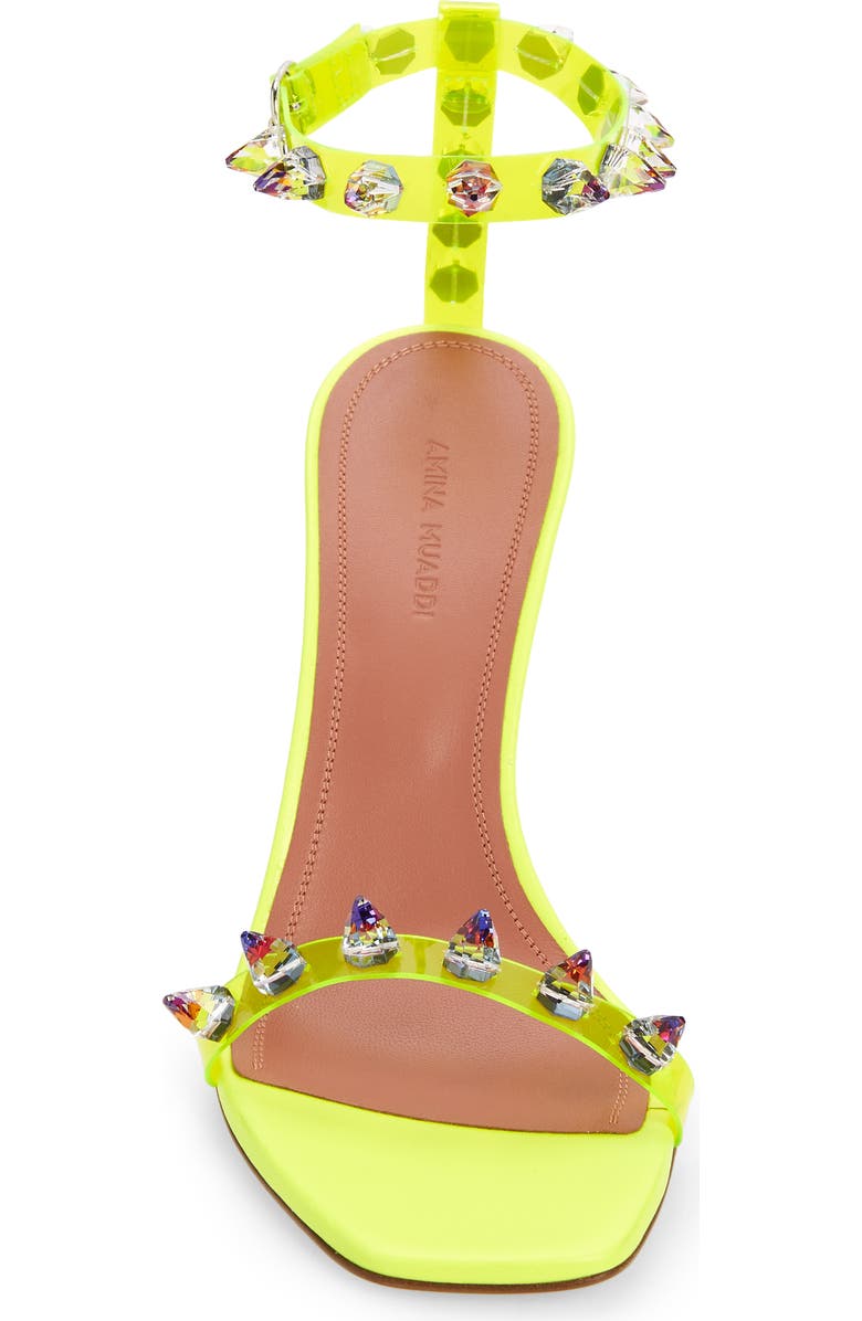 Amina Muaddi Julia Jewel Clear Sandal, Alternate, color,