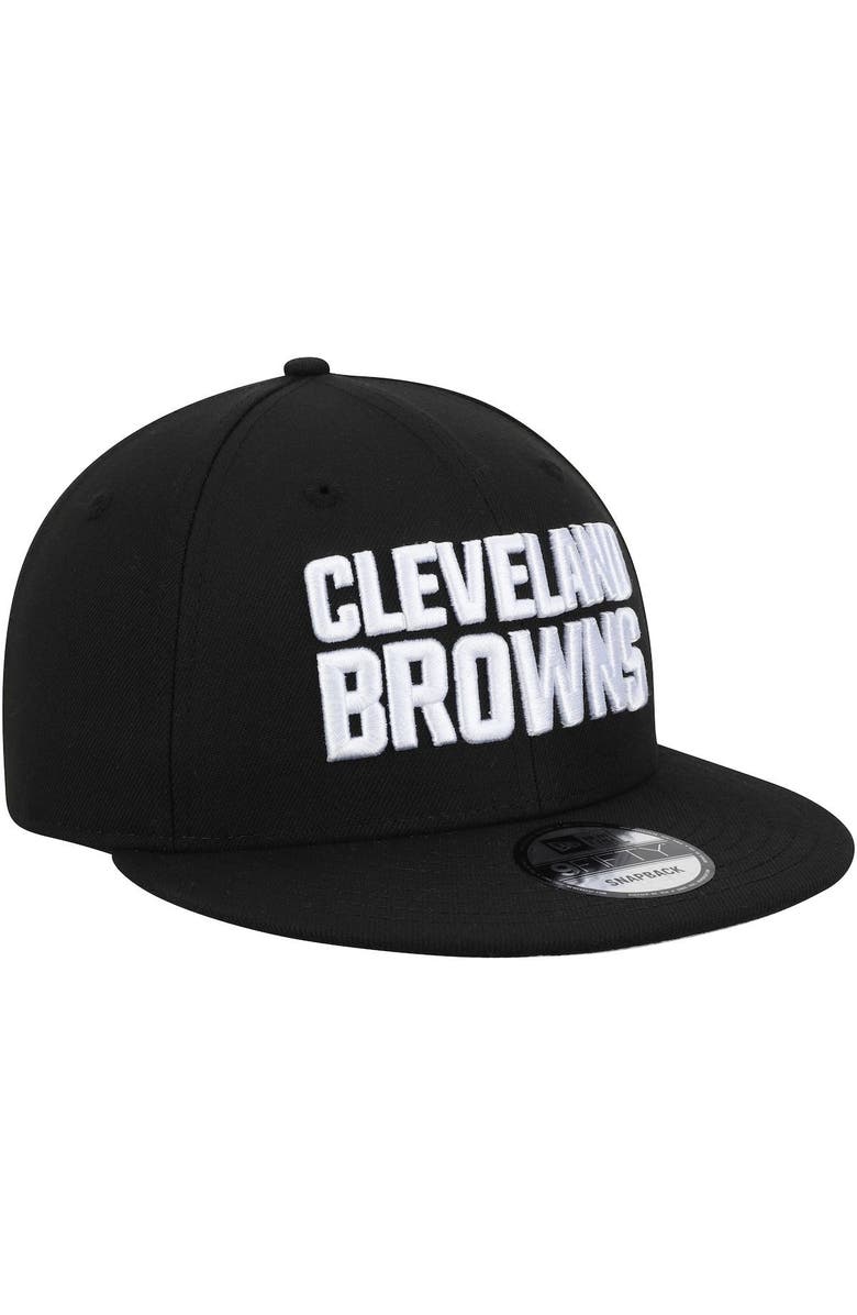 New Era Men's New Era Black Cleveland Browns B-Dub 9FIFTY Adjustable Hat, Alternate, color, Black