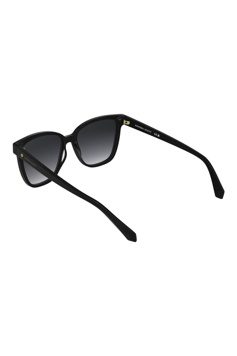 Dira 56mm Rectangular Sunglasses, Alternate, color, BLACK
