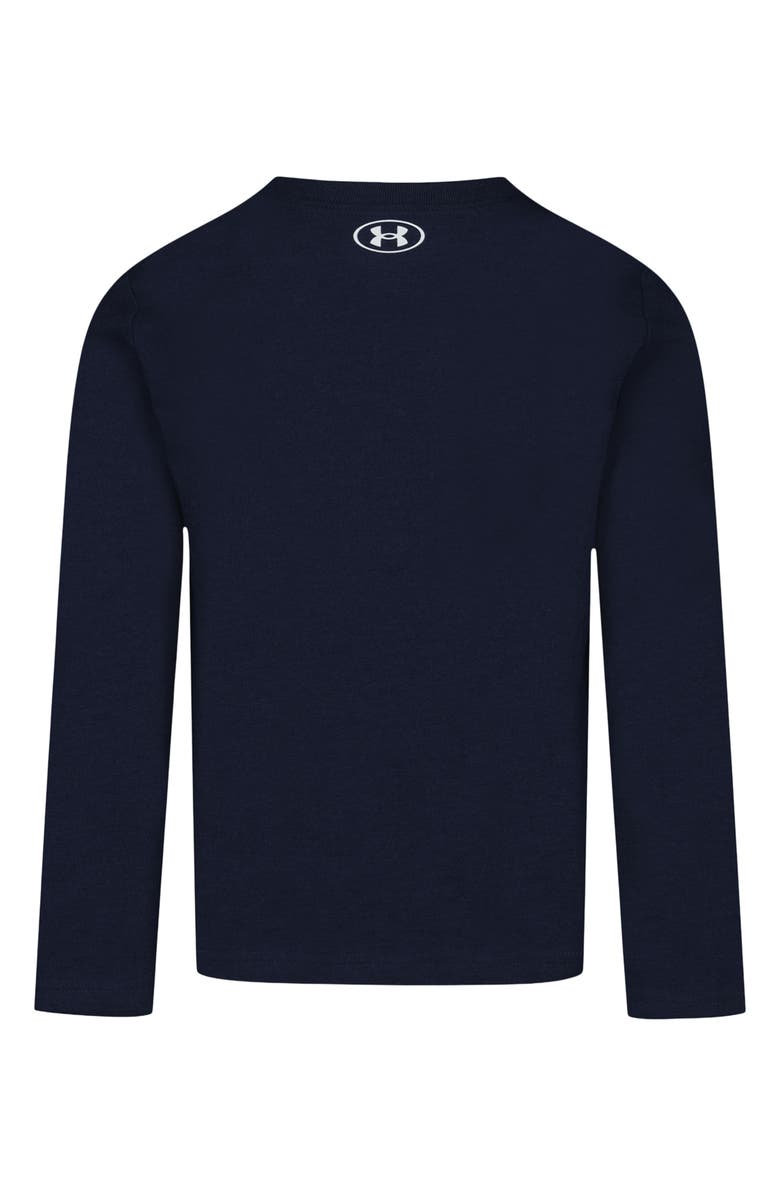 Under Armour Kids' Logo Satellite Stretch Cotton Blend Graphic T-Shirt, Alternate, color, Midnight Navy