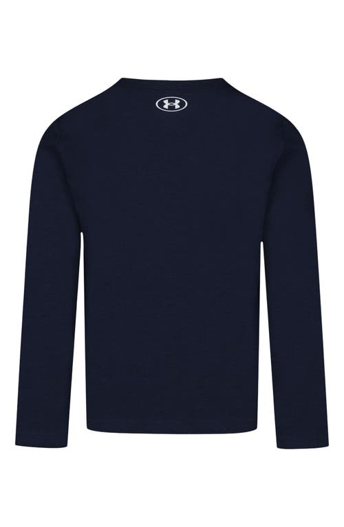 Under Armour Kids' Logo Satellite Stretch Cotton Blend Graphic T-shirt In Blue