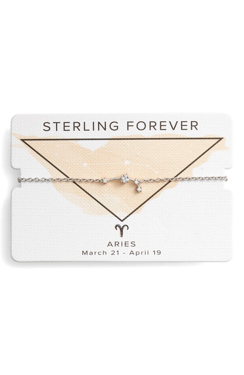 Sterling Forever Zodiac Bracelet, Alternate, color, Silver Aries