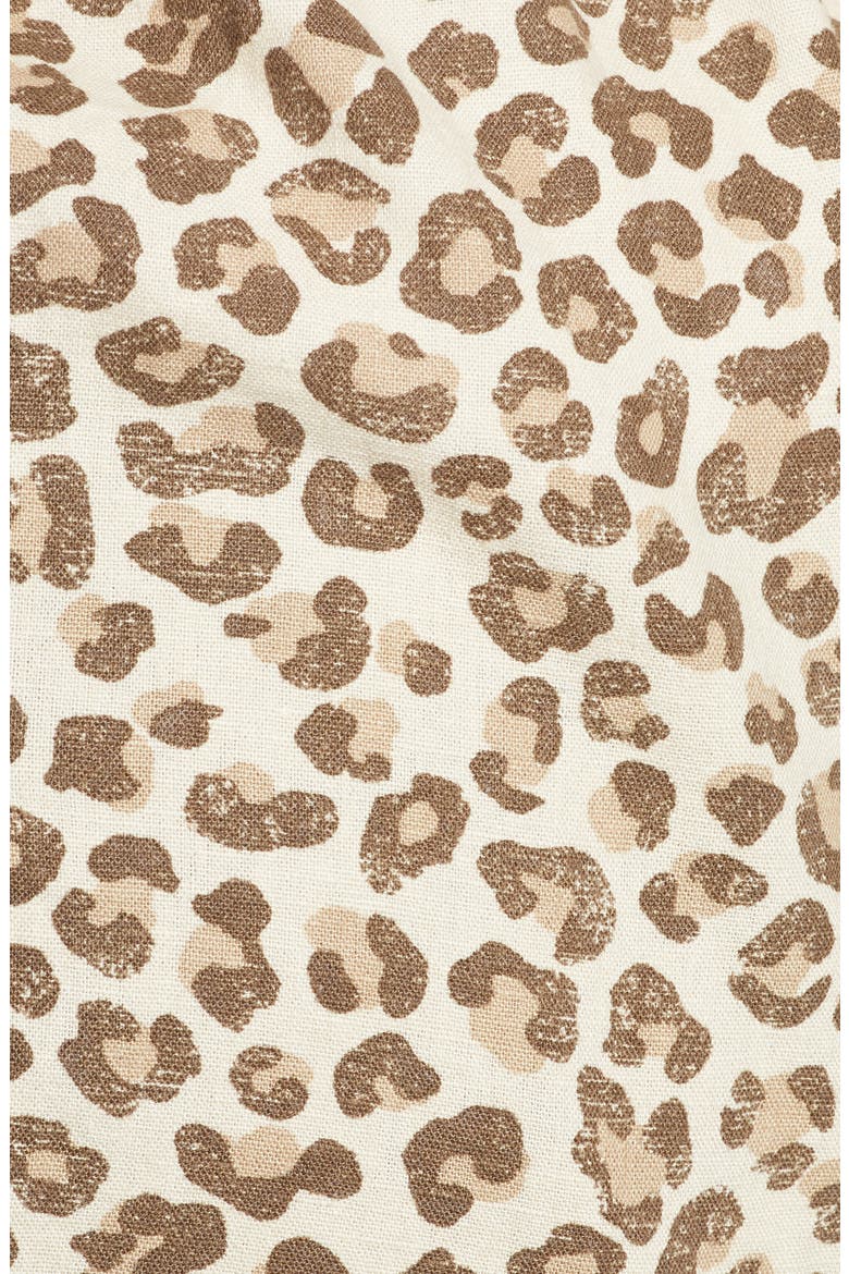 Cinch Waist Linen Blend Utility Jacket, Alternate, color, BEIGE OYSTER LEOPARD DISTRESS