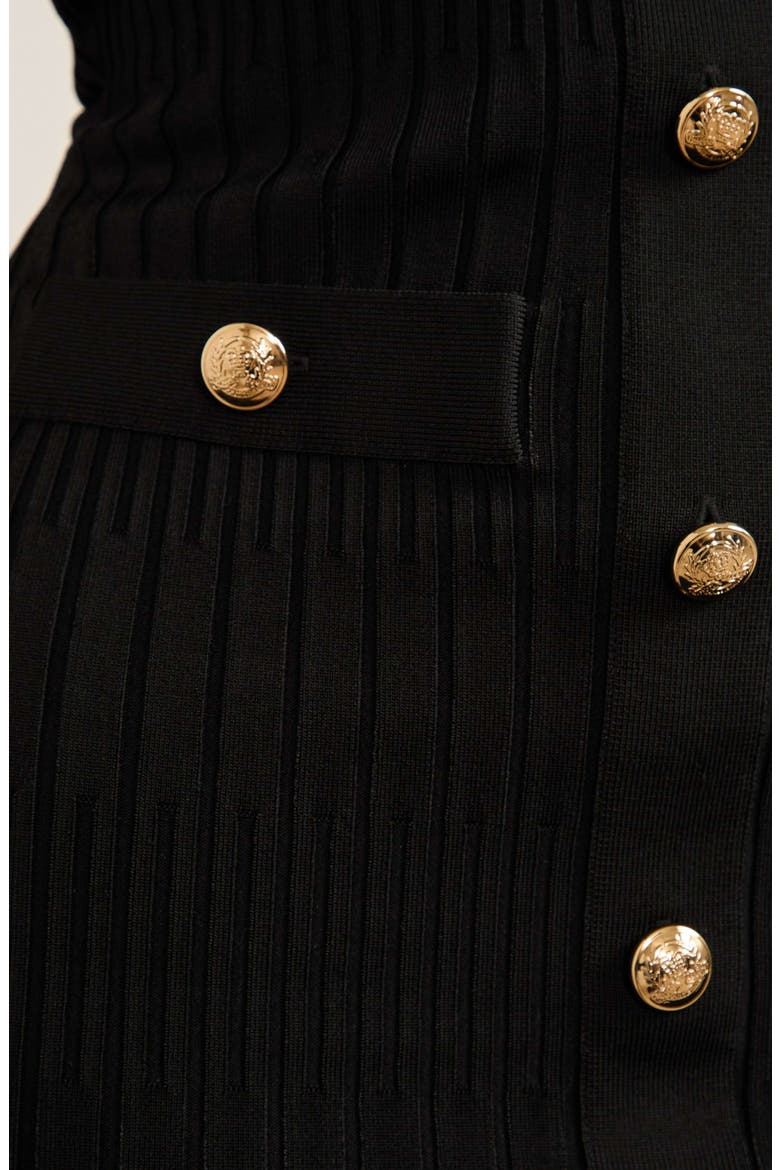 Janet Sleeveless Rib Sweater Dress, Alternate, color, JET BLACK