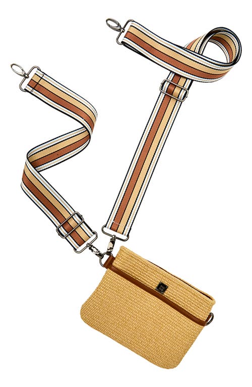 Think Royln Raffia Crossbody Bag In Brown