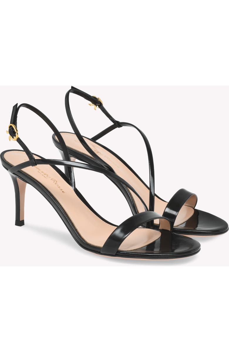 Gianvito Rossi Manhattan 70 Sandal, Alternate, color, Black Leather