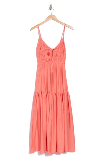 BLU PEPPER BLU PEPPER SMOCKED SLEEVELESS MAXI DRESS