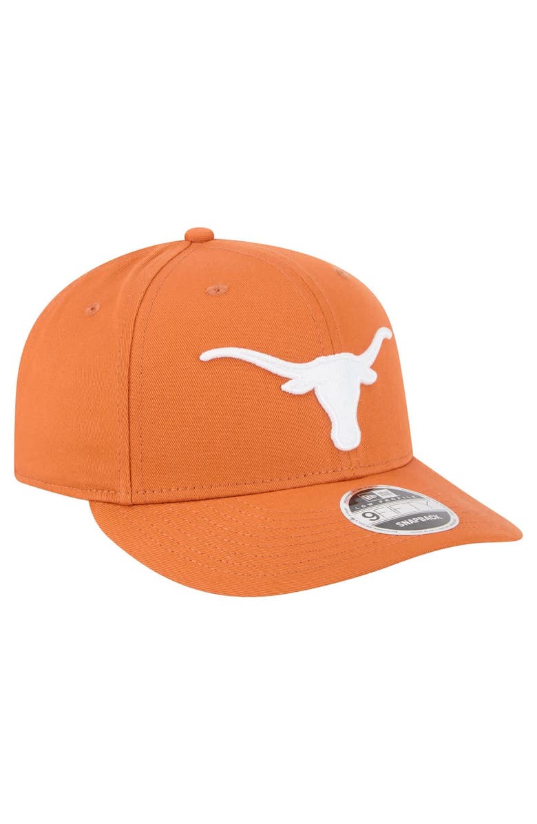 New Era Men's New Era Texas Orange Texas Longhorns Low Profile 9FIFTY Snapback Hat, Alternate, color, Burnt Orange