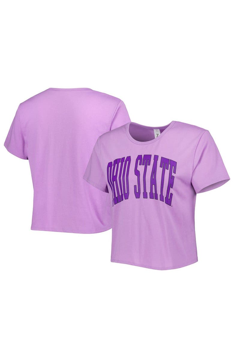 ZOOZATZ Women's ZooZatz Purple Ohio State Buckeyes Core Fashion Cropped T-Shirt, Alternate, color, 