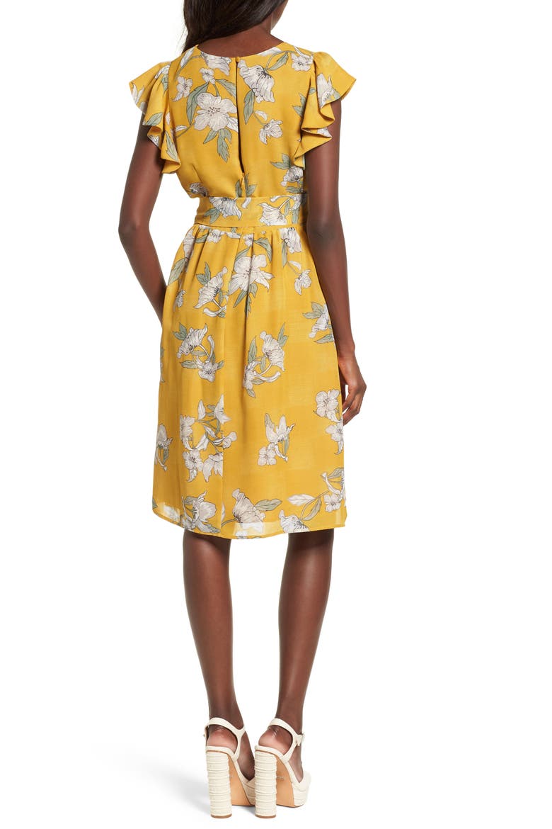 Chriselle x J.O.A. Fit & Flare Dress, Alternate, color, QUINCE BLOSSOM