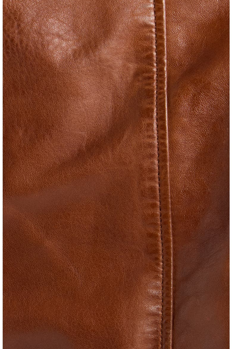 Alva Leather Jacket with Hood, Alternate, color, COGNAC