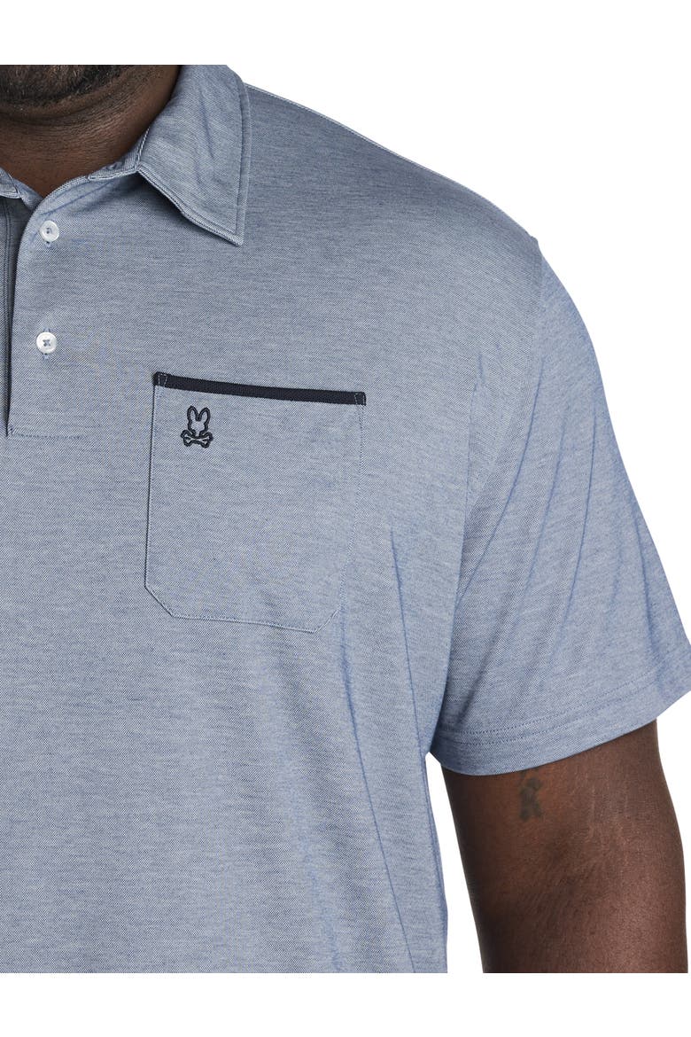 Big & Tall Hadley Piqué Performance Polo Shirt, Alternate, color, BLUE