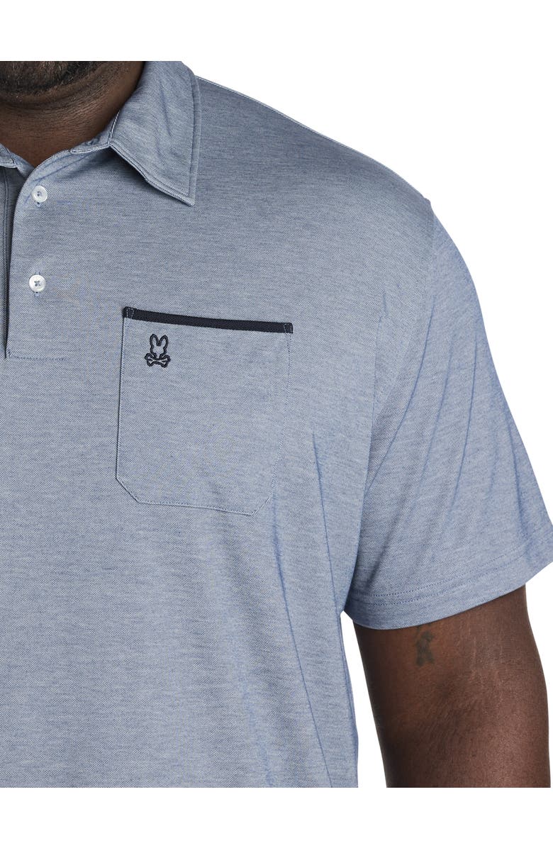 Psycho Bunny Big & Tall Hadley Piqué Performance Polo Shirt, Alternate, color, Blue