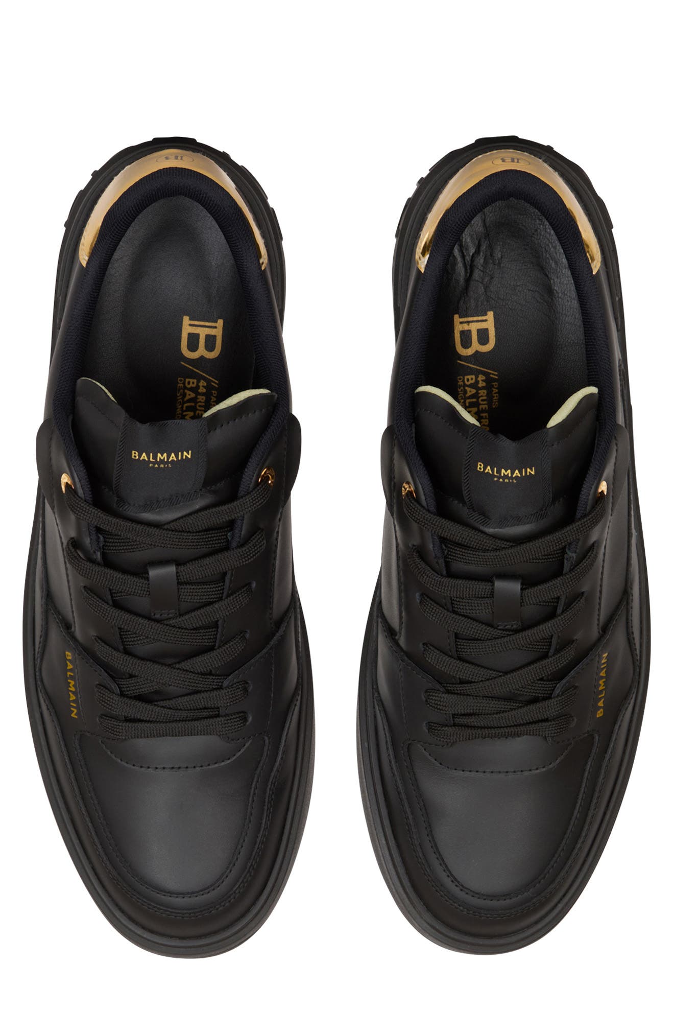 Balmain B-Court Flip Calfskin Low Top Sneaker, Alternate, color, 