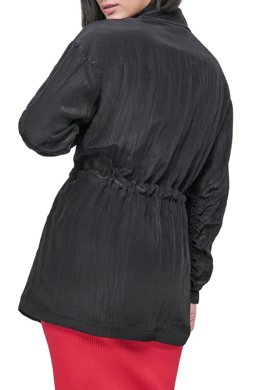 Dkny Textured Anorak Jacket In Black