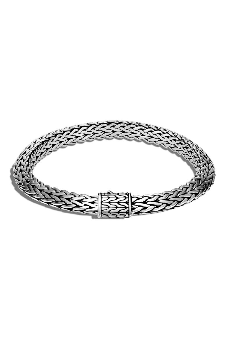 Men's Tiga Chain 8mm Bracelet, Alternate, color, SILVER