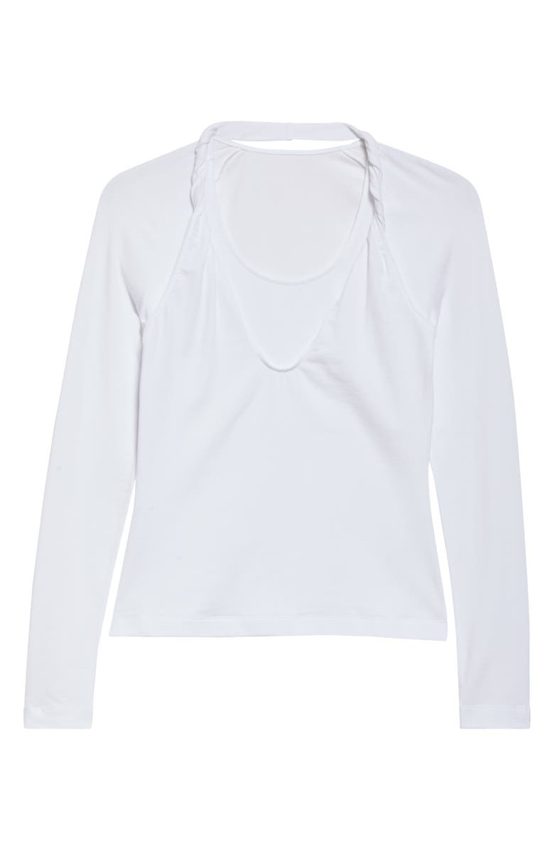 Paloma Wool Camille Layered Stretch Cotton Top, Alternate, color, White