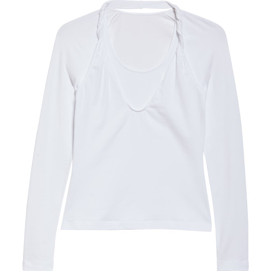 Paloma Wool Camille Layered Stretch Cotton Top In White