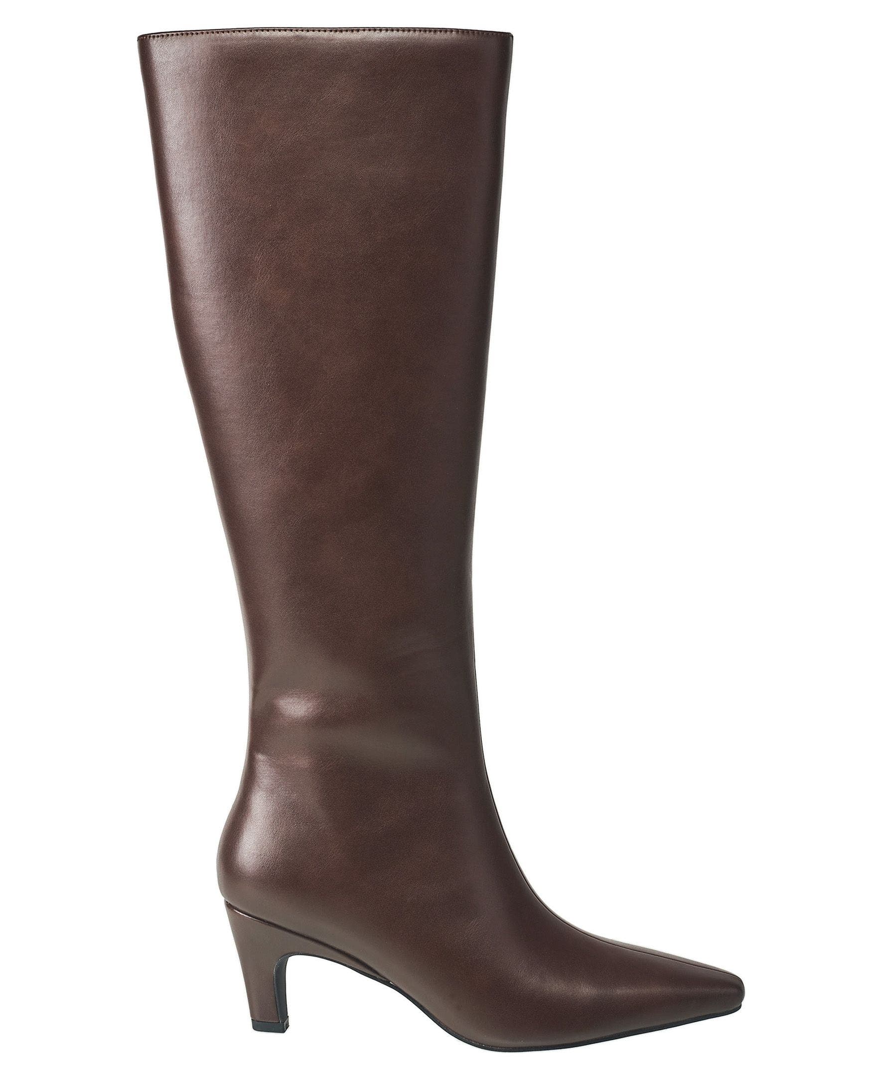Becky Kitten Heel Boot, Alternate, color, Chocolate