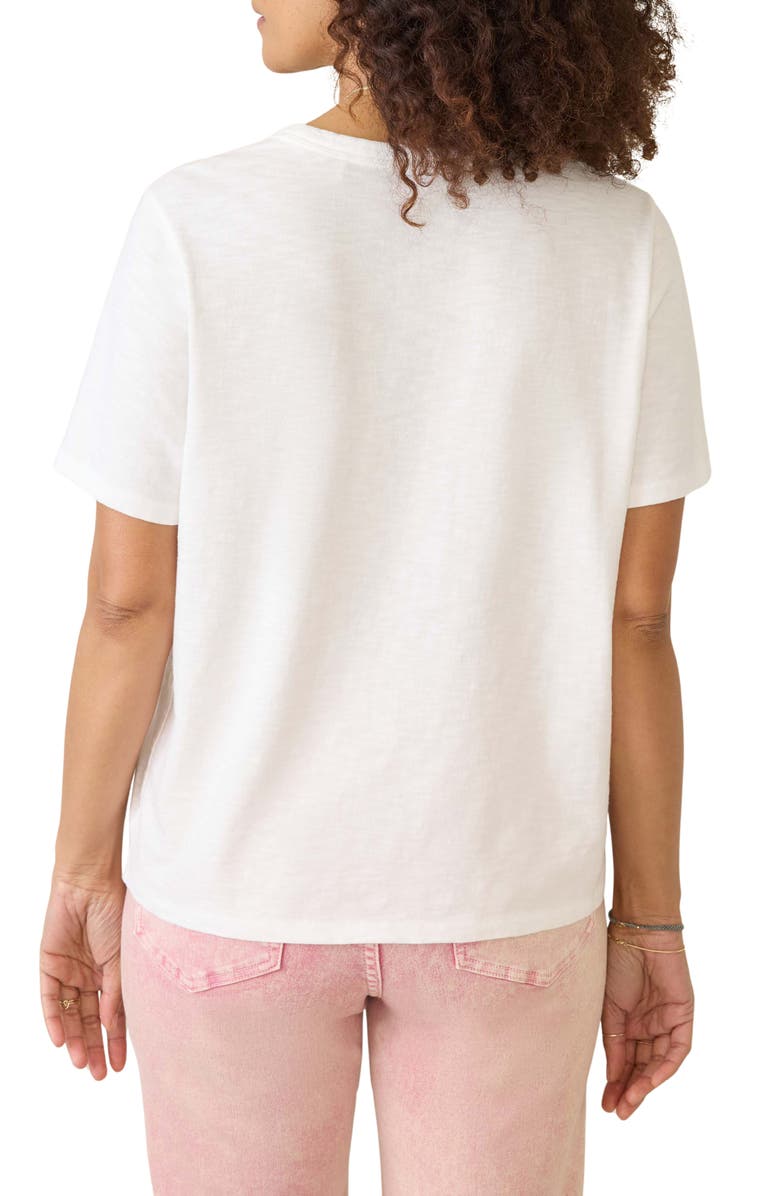 Faherty Sunwashed Essential Cotton T-Shirt, Alternate, color, White