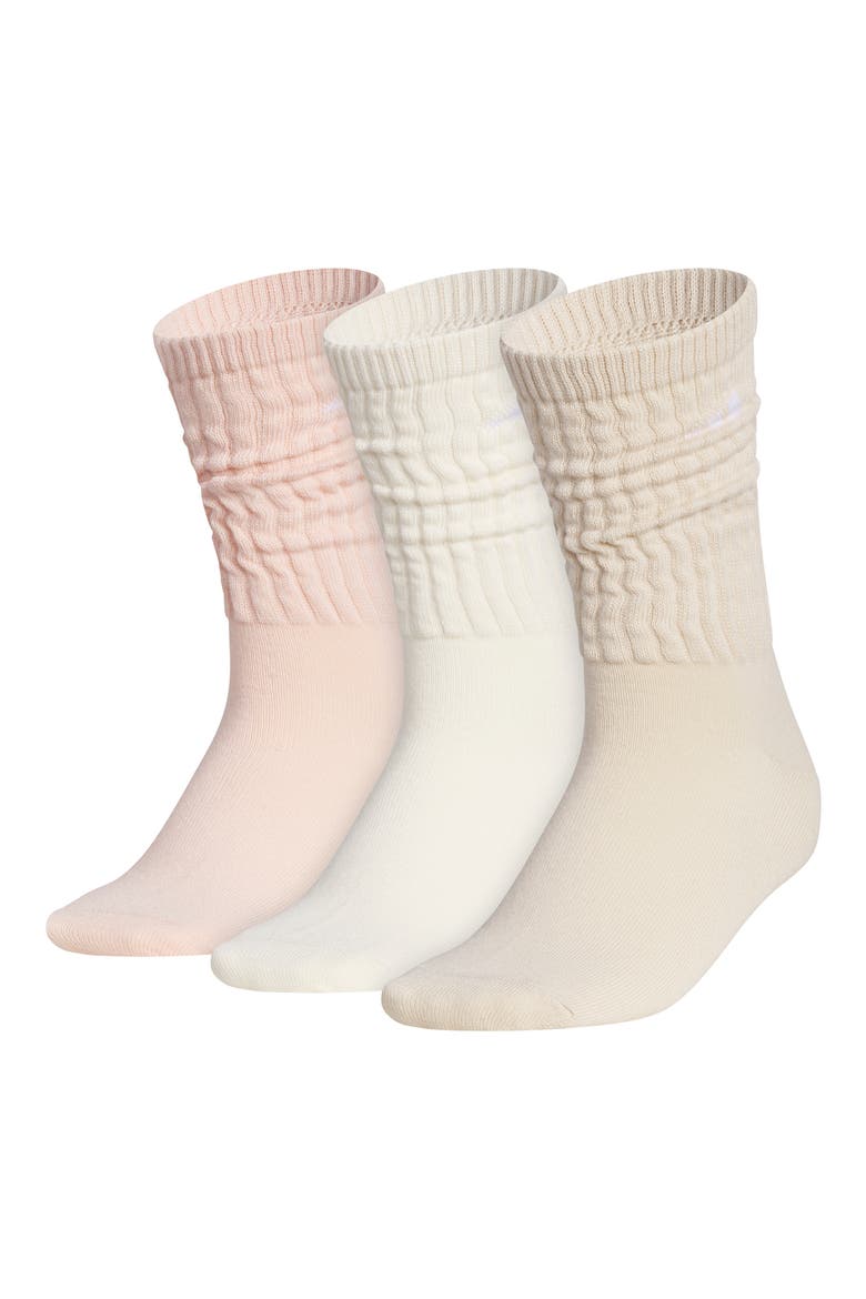 Scrunch Athletic 3-Pack Crew Socks, Main, color, BLUSH PINK/ WHITE/ BEIGE