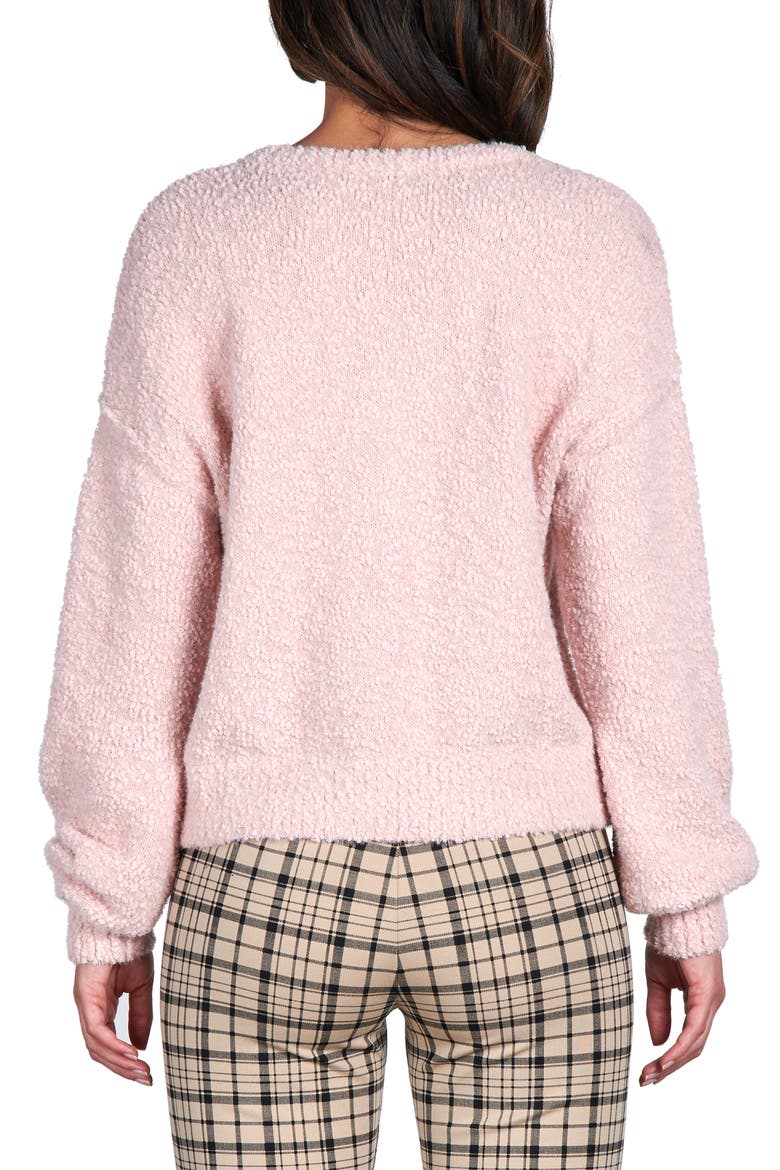 V-Neck Sweater, Alternate, color, PEARL