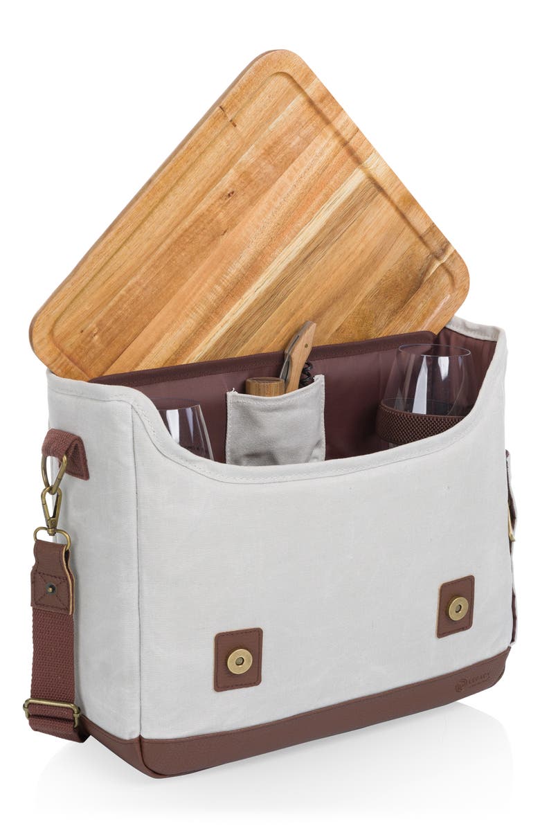 Picnic Time Adventure Wine Tote Bag & Accessories Set, Alternate, color, White