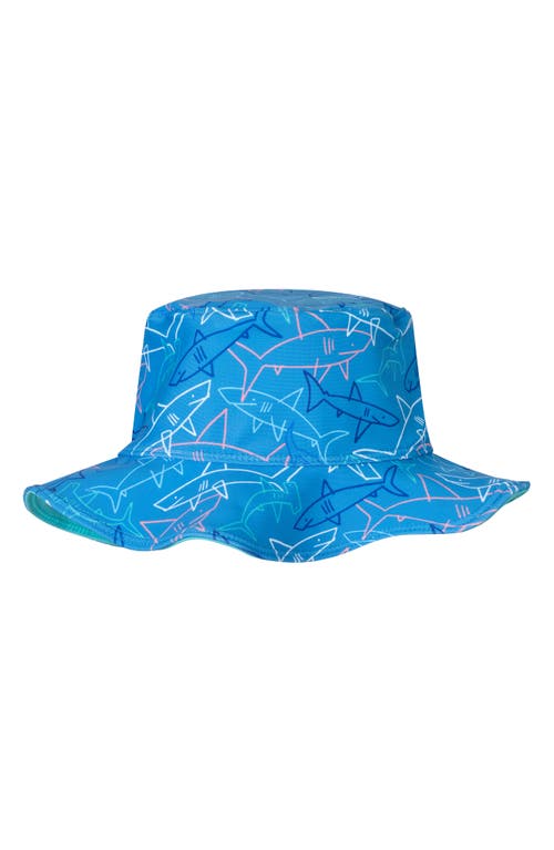 Andy & Evan Short Sleeve One-piece Swimsuit & Hat Set In Aqua