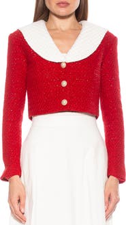 Alexia Admor Clementine Tweed Crop Jacket