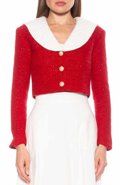 Alexia Admor Clementine Tweed Crop Jacket