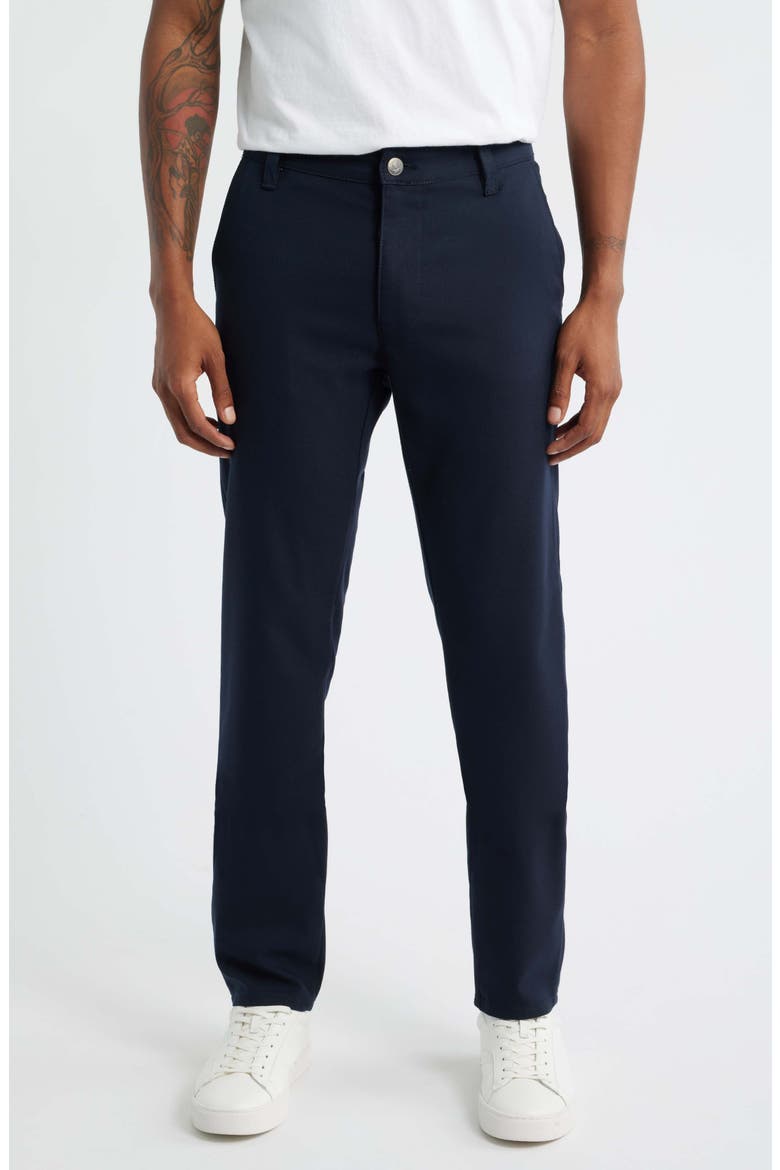 Milton Slim Fit Twill Pants, Main, color, NAVY FEATHER TWEED