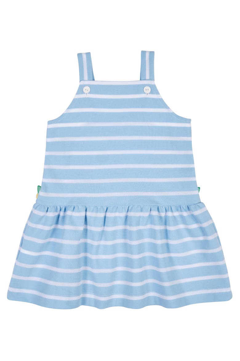 Stripe Knit Dress With Mulitcolor Flowers, Alternate, color, Light Blue/White