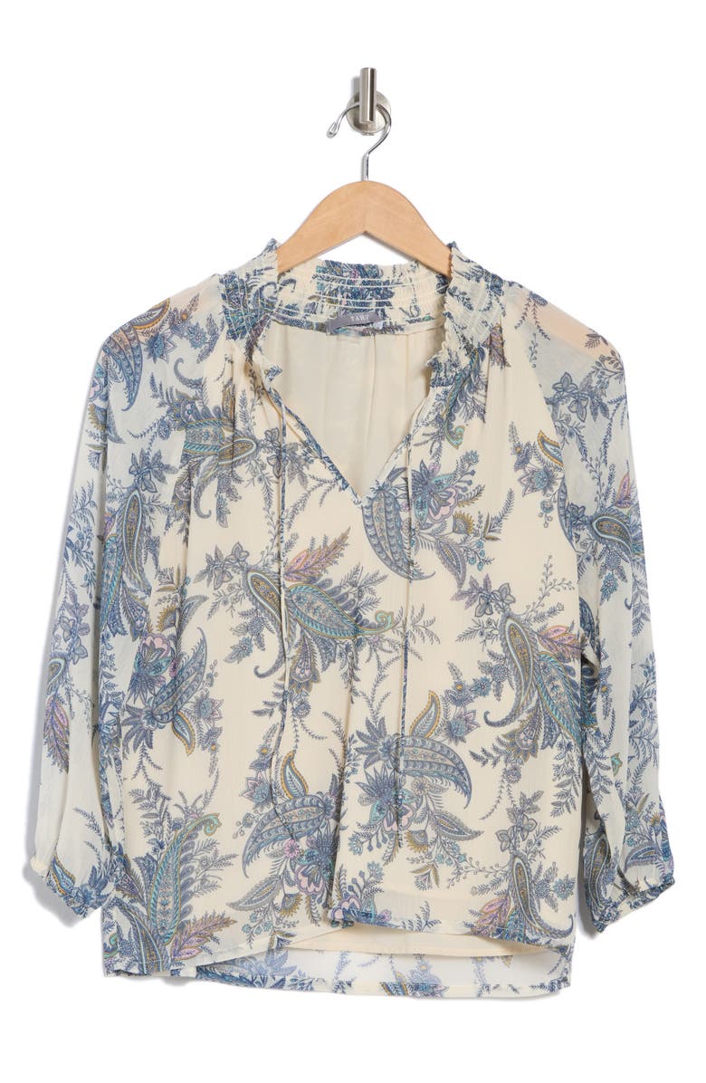 Tart Cheri Split Neck Top, Alternate, color, Paisley Bouqet