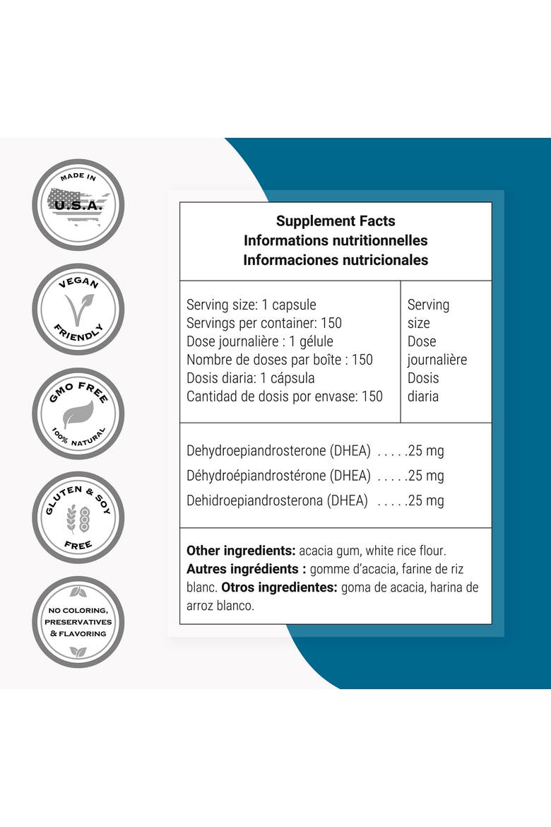 DHEA 25mg, Alternate, color, None
