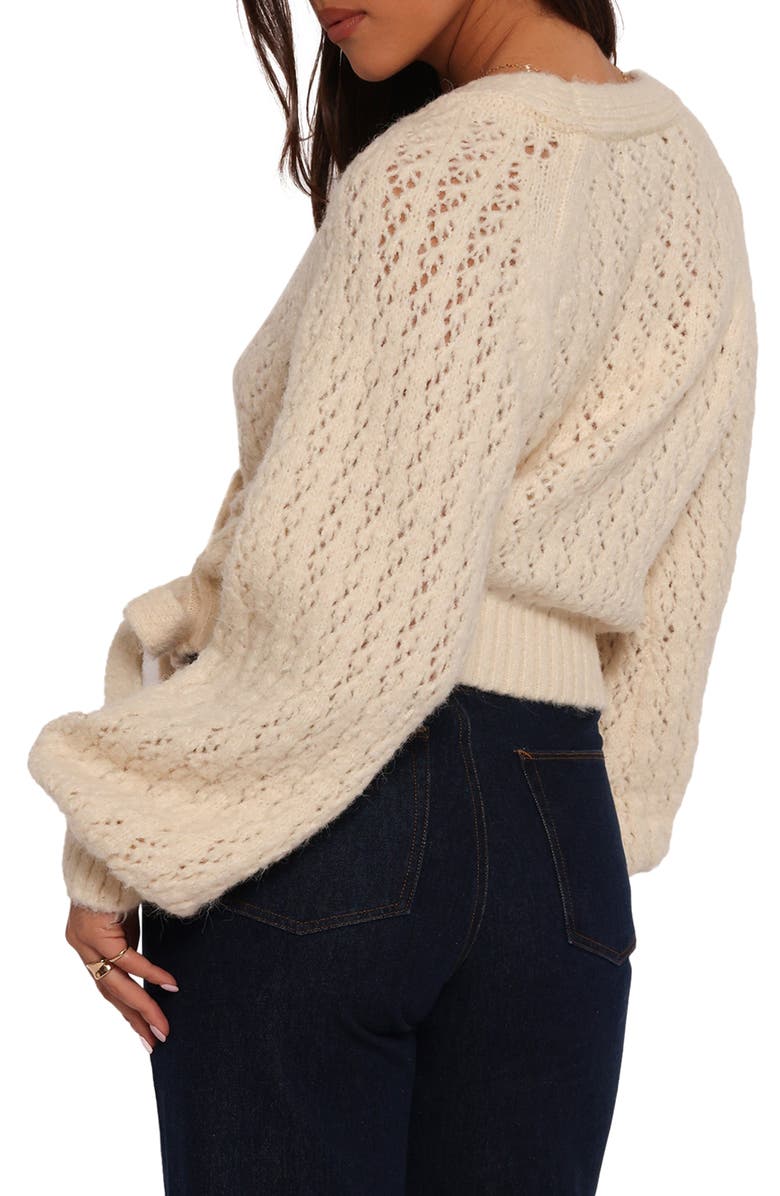 Petal & Pup Etta Wrap Cardigan, Alternate, color, Cream