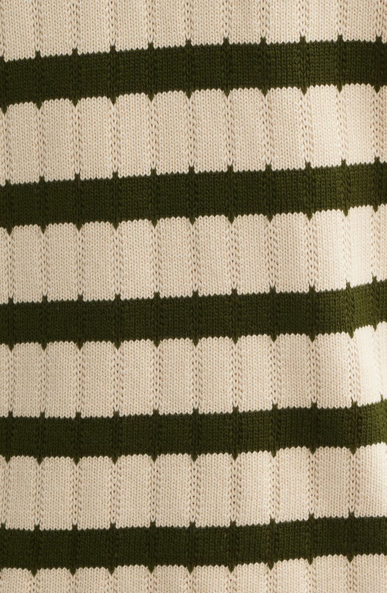 Percival Stine Stripe Polo Sweater, Alternate, color, Cream