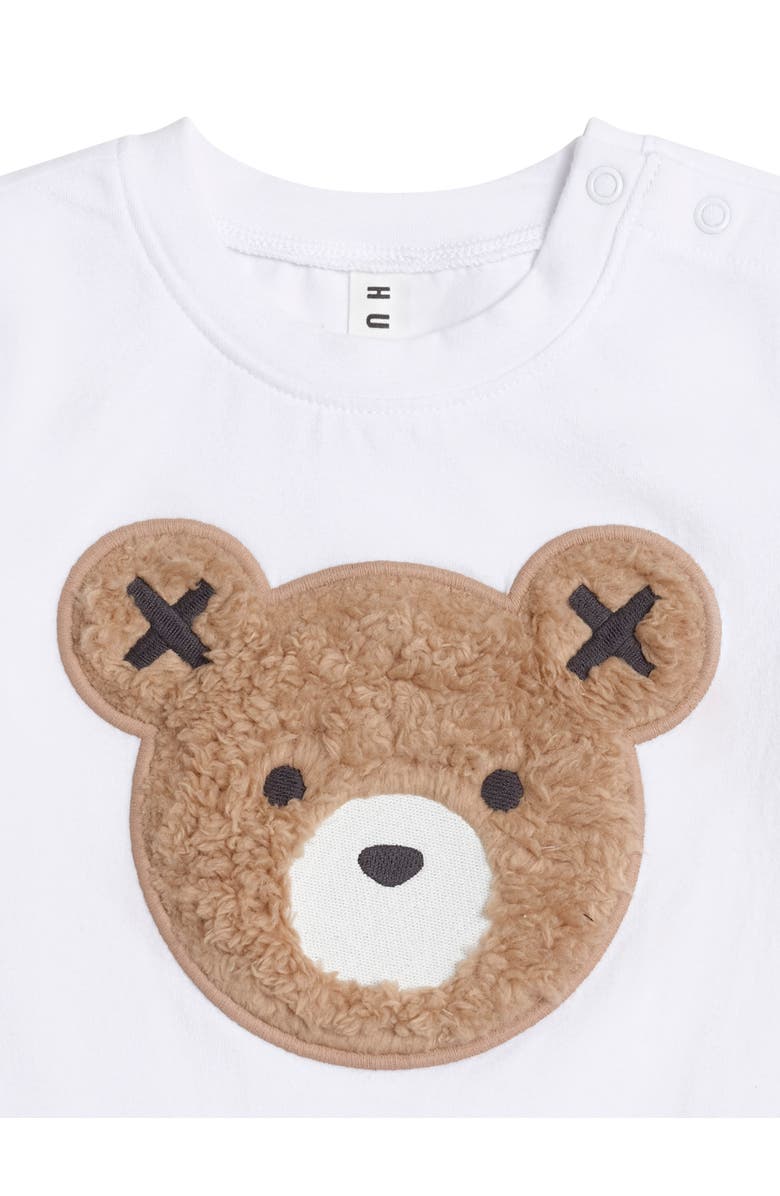 Huxbaby Furry Huxbear Crisp White Tee, Alternate, color, White