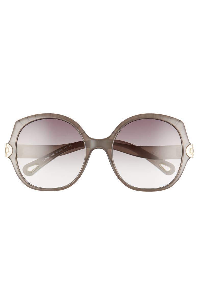 Chloé Vera 56mm Seashell Shape Sunglasses, Alternate, color,