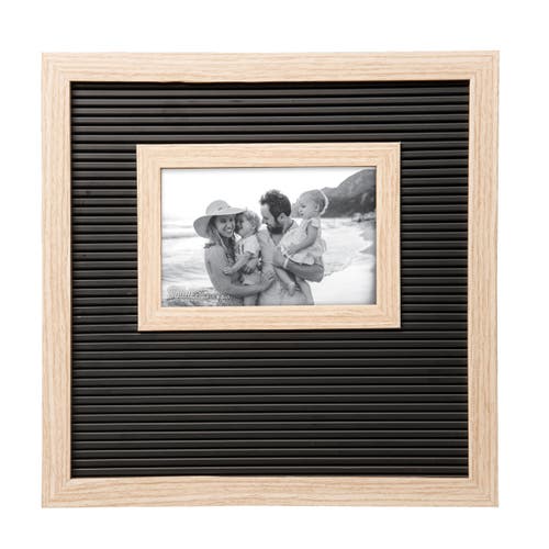 Totalee Gift Black And Natural Letter Board Frame Wood Black In Multi