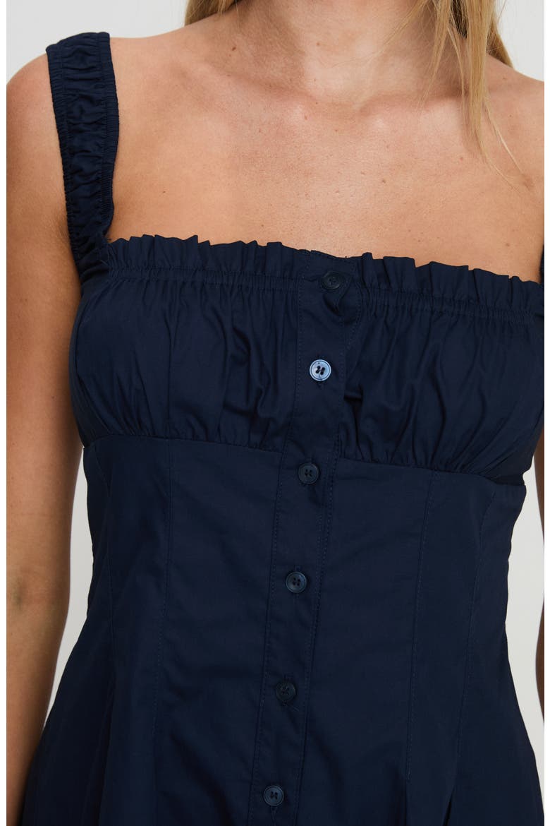 Wait for You Cotton Minidress, Alternate, color, NAVY