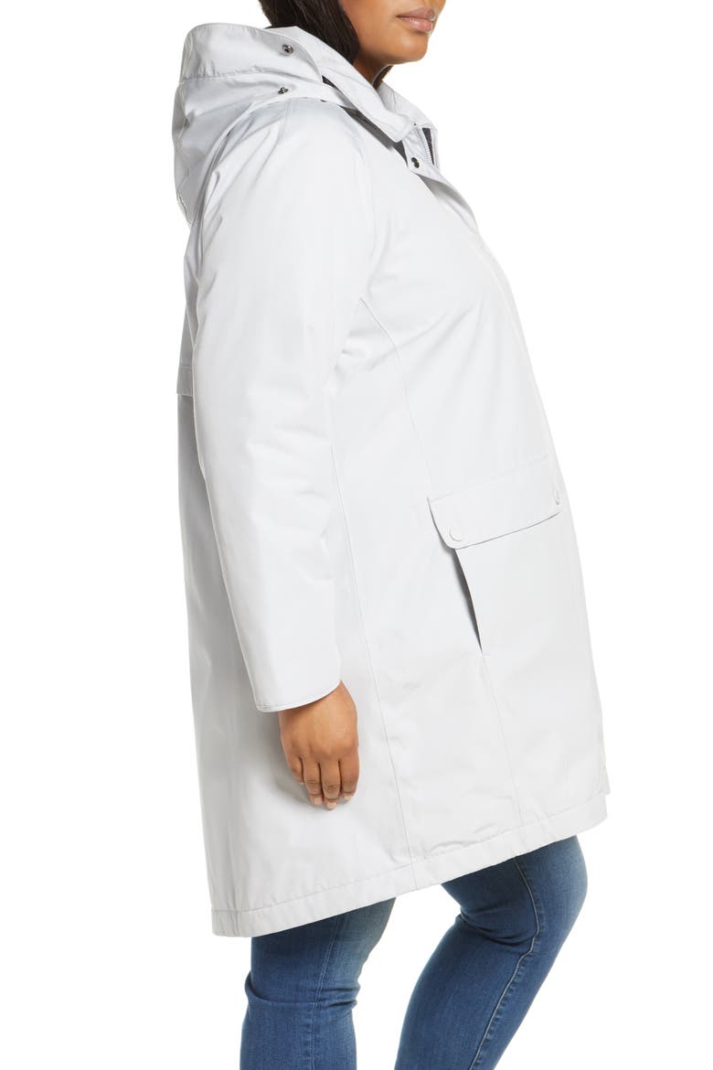 Element Waterproof Hooded Jacket, Alternate, color, ICE WHITE/ CLASSIC