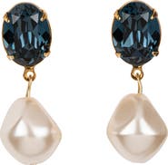 Jennifer Behr Tunis Crystal & Faux Pearl Drop Earrings