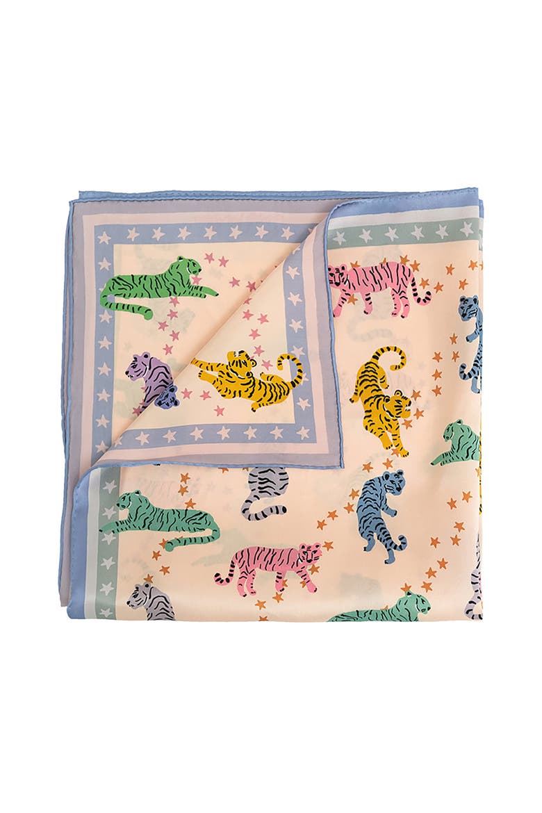 Neon Tigers Bandana, Main, color, Pastel Blue
