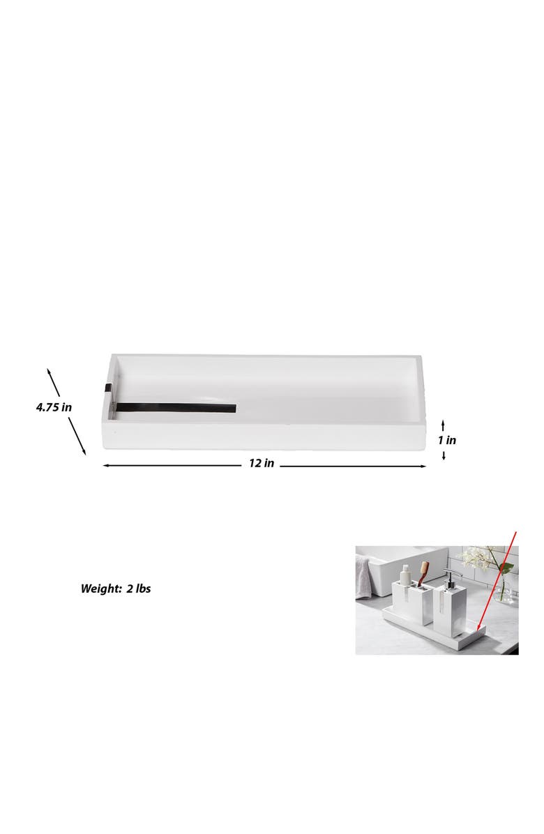 ROSELLI TRADING COMPANY Houston Street 3-Piece Bathroom Set, Alternate, color, White