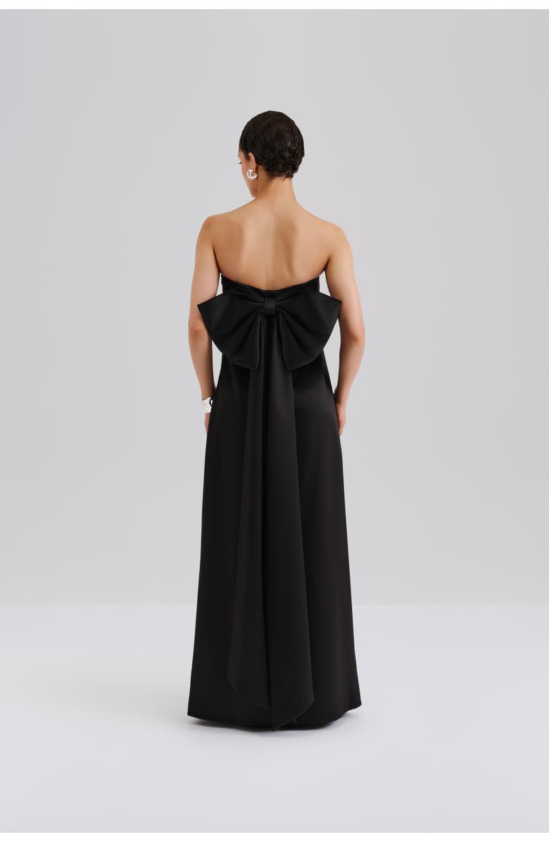 Malina Elmina Bow Detailed Maxi Dress, Alternate, color, Black