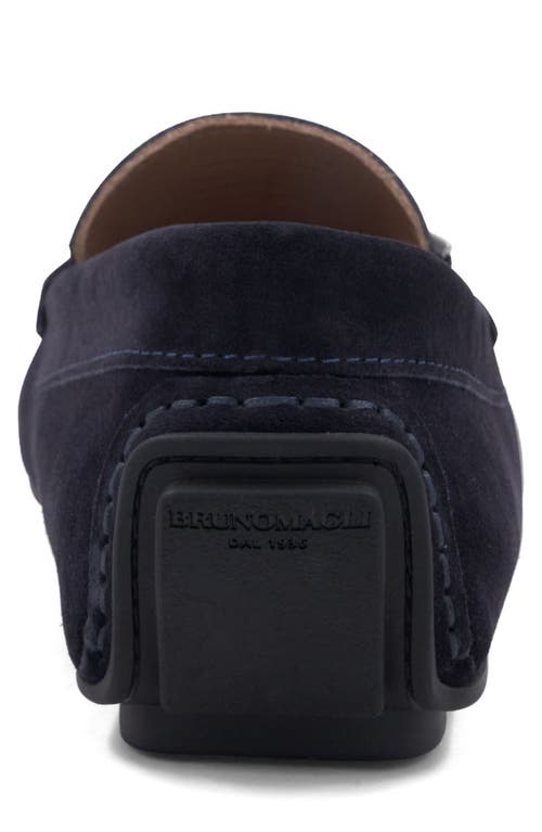 Bruno Magli Taso Bit Driving Loafer In Navy Suede