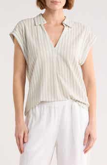 Bobeau Short Sleeve Knit Top